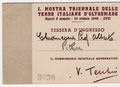 Tessera Ingresso Triennale D’Oltremare 1940